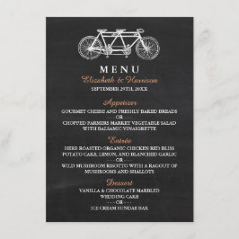 Bicicleta Tandem No Menu Casamento De Chalkboard