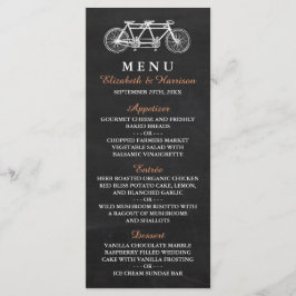 Bicicleta Tandem No Menu Casamento De Chalkboard