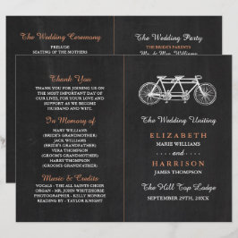 Bicicleta Tandem No Programa De Casamento De Chalk