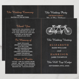 Bicicleta Tandem No Programa De Casamento De Chalk