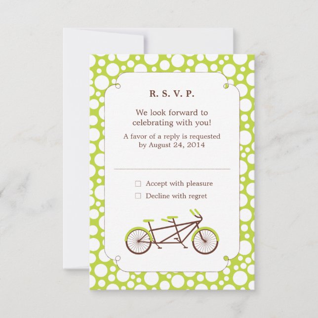 Bicicleta Tandem (Pontos Verdes) RSVP (Frente)
