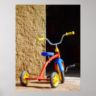 bicicleta triciclo de poster vintage