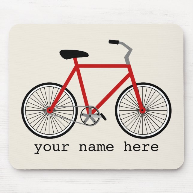 Bicicleta vermelha Mousepad (Frente)