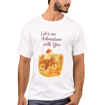 Bicicleta Vintage Adventure com Pets T-Shirt