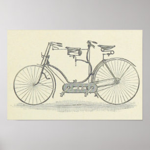 Bicicleta Vintage Feita Para Dois Impressão