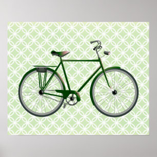 Bicicleta Vintage na Poster de Arte Retroativa Ver