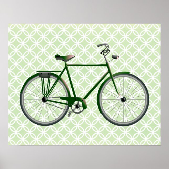 Bicicleta Vintage na Poster de Arte Retroativa Ver (Frente)