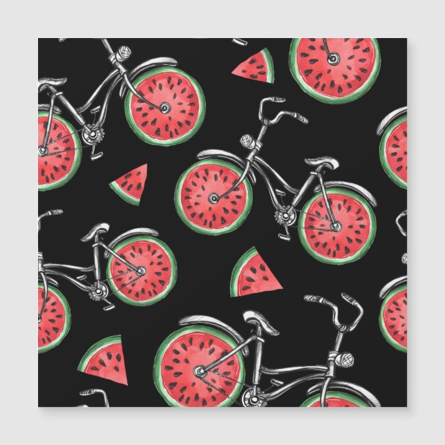 Bicicletas de roda de melancia, padrão de verão. (Frente)
