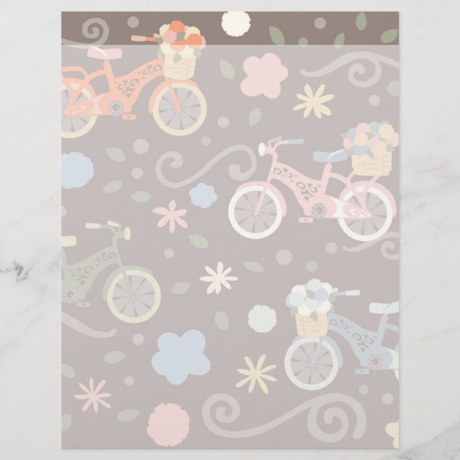 Bicicletas e Flores Retro (Frente)