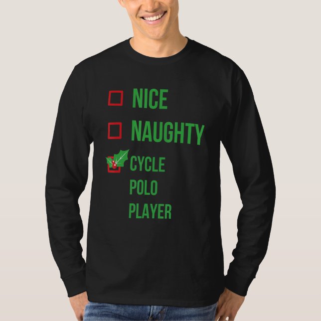 Biclo Polo Player Funny Pajama Natal (Frente)