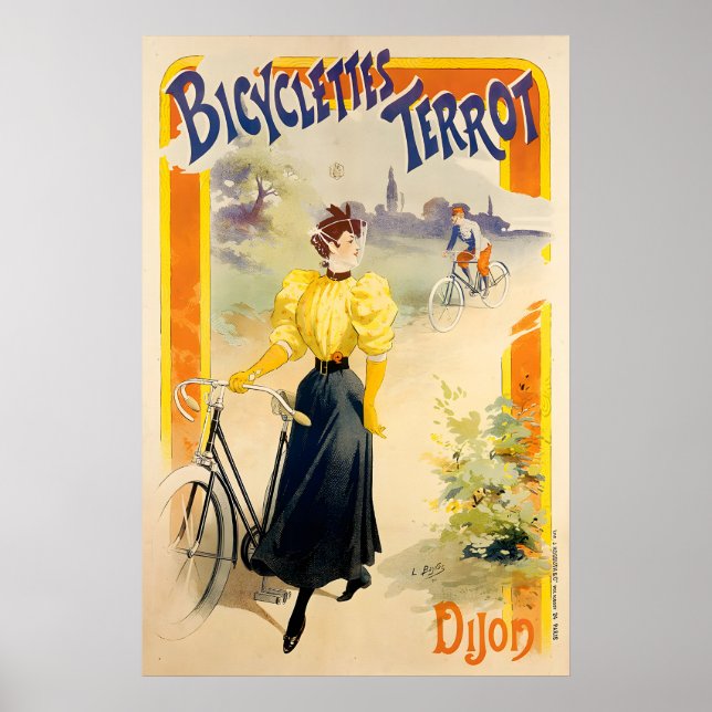 Bicyclettes Terrot Vintage Bicycle Poster (Frente)