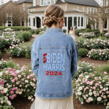 Biden Harris 2024 Eletion Blue Denim Jaqueta