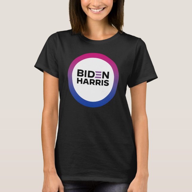 Biden Harris Bisexual Pride T-Shirt (Frente)