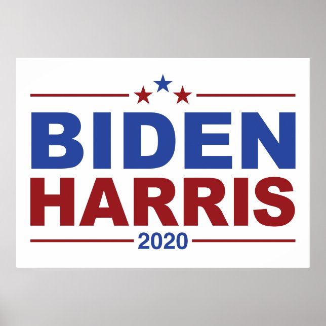 BIDEN/HARRIS Crimson & Blue Theme Poster (Frente)