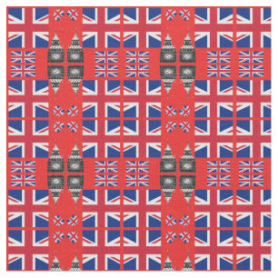 Big Ben, British Flag tecido Trendy Reino Unido