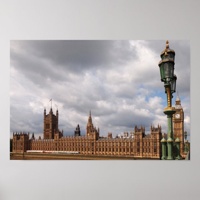 Big Ben e Casas do Parlamento em Londres poster (Frente)