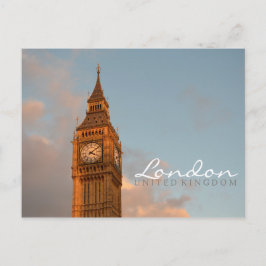 Big Ben em Londres, cartão postal de texto duplo