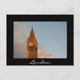 Big Ben em Londres - Cartão postal preto