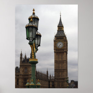 Big Ben - Lampposts - Poster de Londres