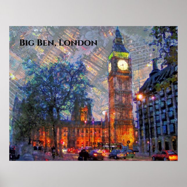 Big Ben London Design Poster (Frente)