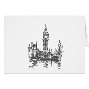 Big Ben no cartão de Londres