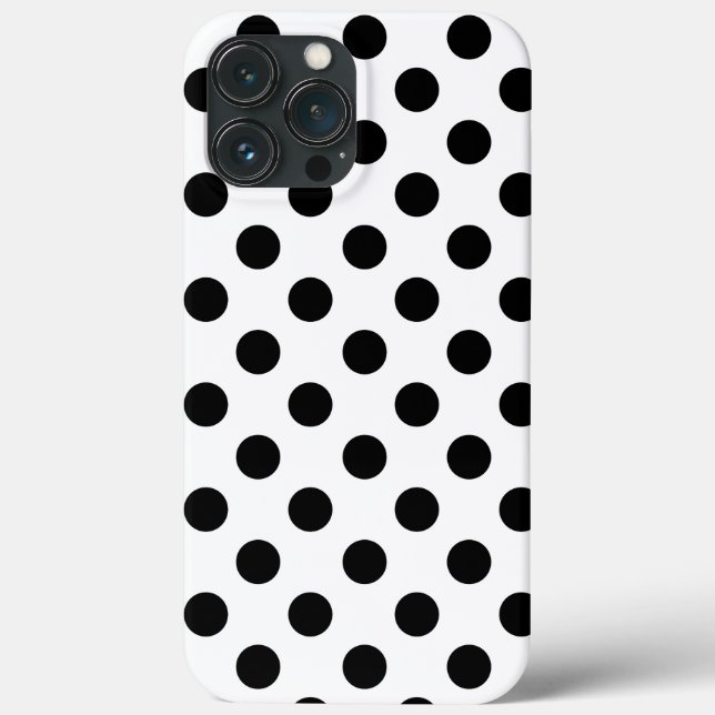 Big Black polca Dots On White Stylish Genial (Verso)