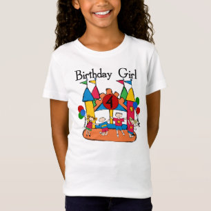 Big Bonde Girl 4th Birthday T-shirts e presentes