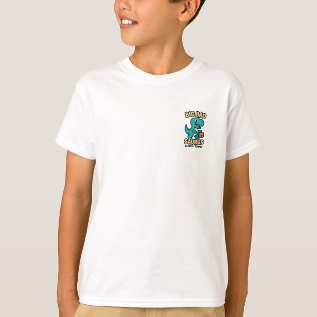 Big Bro Saurus Back to School T-Shirt (Frente)