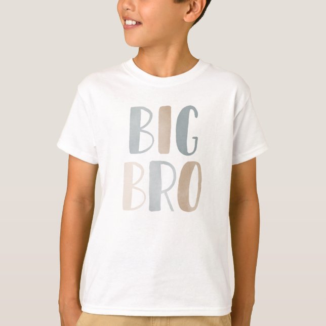Big Bro Typografia Brother T-Shirt (Frente)