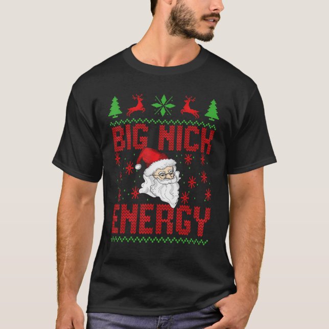 Big Nick Energy feio Festival de Suéter de Natal C (Frente)
