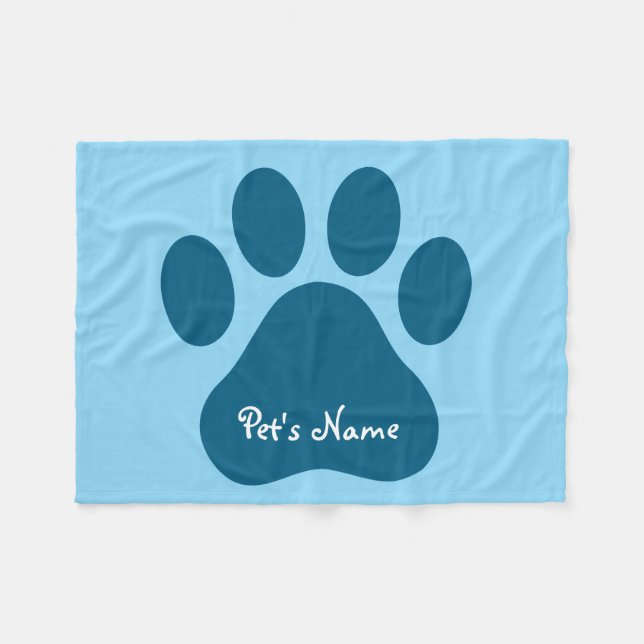 Big Paw Imprime cobertores Personalizados de Cacho (Frente (Horizontal))