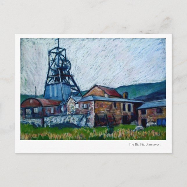 'Big Pit, Blaenavon', País de Gales Cartão Postal (Frente)