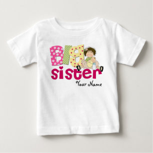 Big Sister Brunette Personalizado T-Shirt