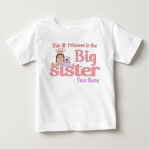 Big Sister Princesa Personalizada T-Shirt