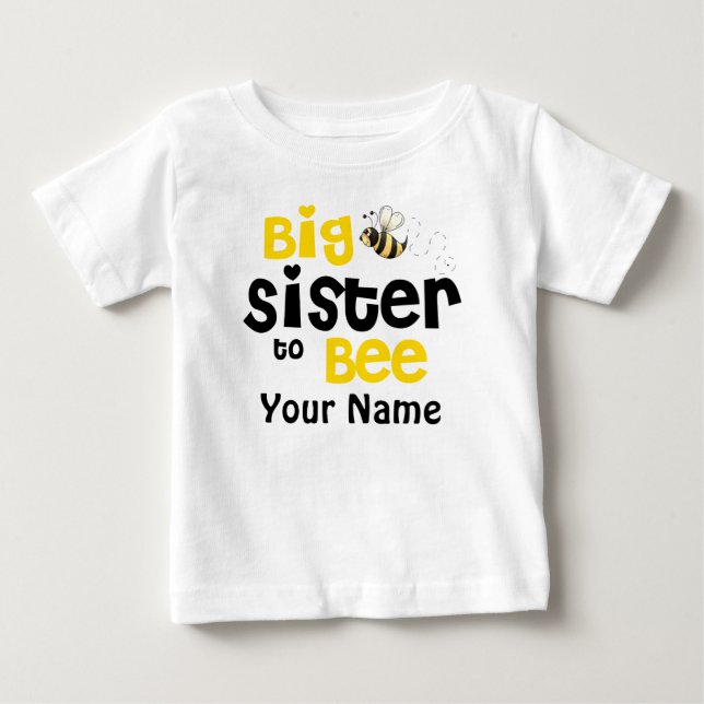 Big Sister to Bee Personalised T-shirt (Frente)