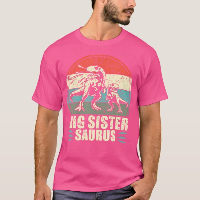 Big Sistersaurus Camiseta Grande Irmã Camisa Dinos (Frente)