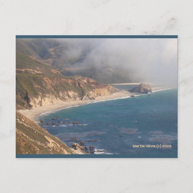 Big Sur Rocky Beach | Cartão postal Blue Beach™ (Frente)