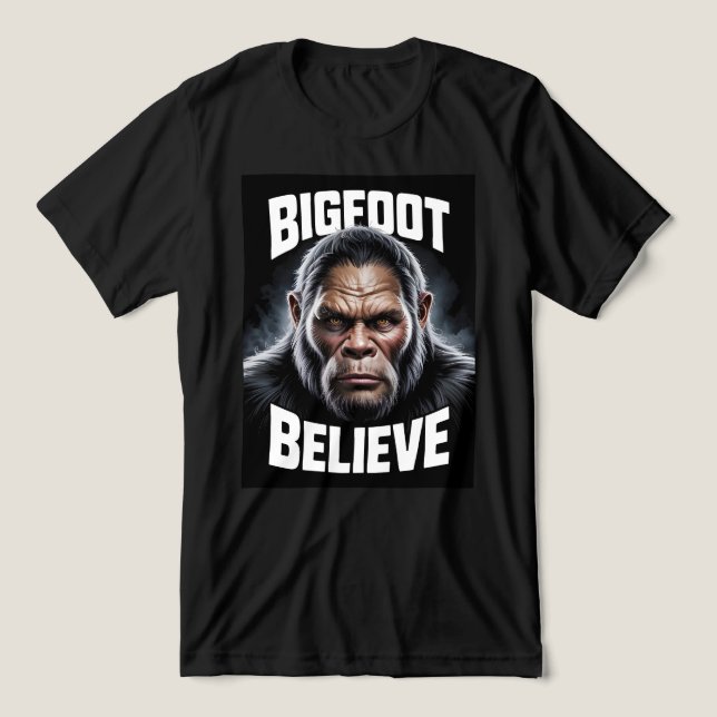 Bigfoot Acredita em T-Shirt com Ventilador Criptid (Design frontal)