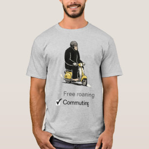 Bigfoot em sua camiseta de scooter