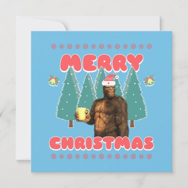 Bigfoot Engraçado - Feliz Natal (Frente)