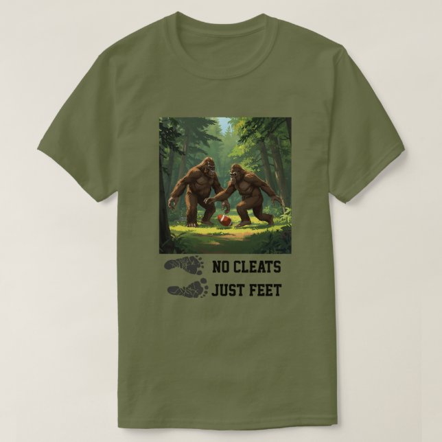Bigfoot jogando T-Shirt no futebol (Frente do Design)