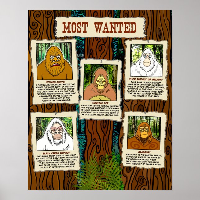 Bigfoot Poster mais procurado - marca oficial ELE (Frente)