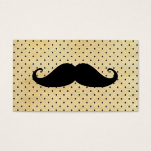 Bigode preto engraçado em bolinhas do amarelo do