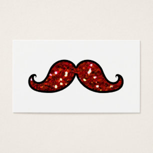 BIGODE VERMELHO ENGRAÇADO BRILHO IMPRESSO