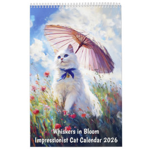 Bigodes em Flor – Calendário de Gatos Impressionis