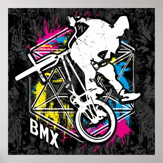 Bike Clássico Bmx - Impressão Bmx Freestyle Bmx (Frente)