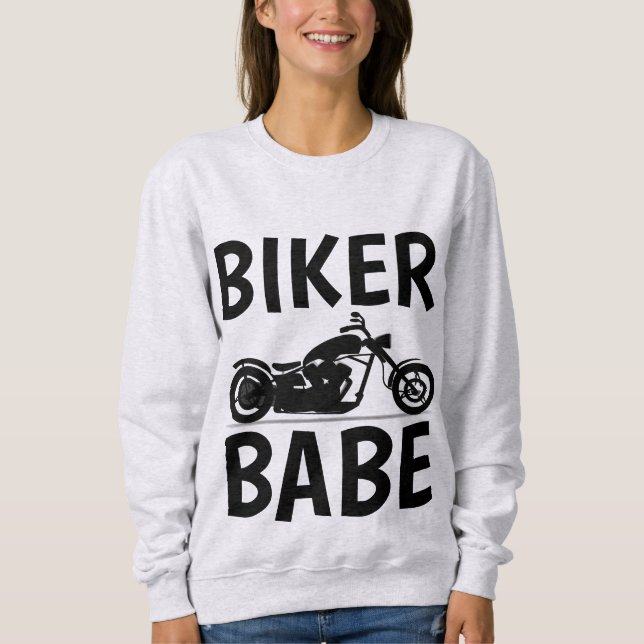 BIKER BABE, Damas de T-shirts de motocicleta (Frente)