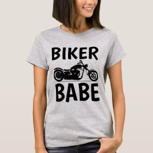 BIKER BABE, Damas de T-shirts de motocicleta