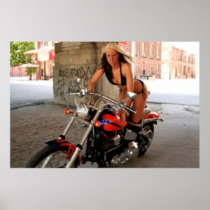 Biker Babe Poster