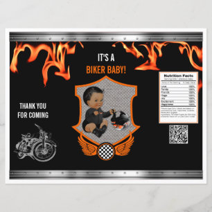 Biker Baby Orange Black Chip Bag